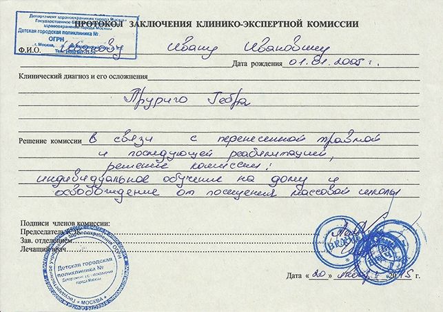 Фото справки