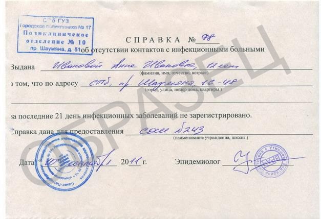 Фото справки